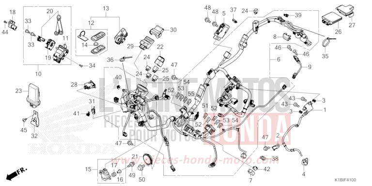 FAISCEAU DES FILS/PORTE-CLE de Forza 350 PEARL NIGHTSTAR BLACK (NHA84) 2026